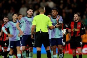 What Declan Rice told referee after Arsenal’s defeat to Bournemouth