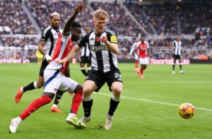 Lewis Hall delighted to keep Arsenal star Bukayo Saka ‘quiet’ in Newcastle win