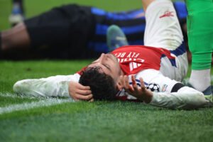 Kai Havertz update as Arsenal star leaves pitch with blood pouring from his head